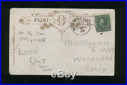 United States #544 1 Cent Postage Stamp Used On Postcard Rare Book Value $2,500