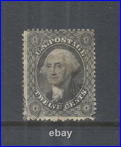 UNITED STATES SCOTT 36 USED FINE 1857 12c BLACK ISSUE GEORGE WASHINGTON