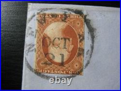 UNITED STATES Sc. #10 scarce imperf stamp on cover