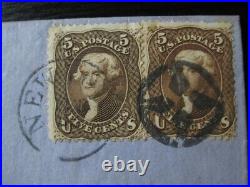 UNITED STATES Sc. #76 scarce stamps on cover mailed to Prince Edward Island