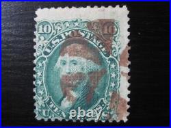 UNITED STATES Sc. #89 scarce used stamp with grill (red cancel)! SCV $425.00