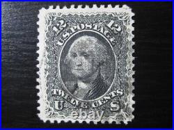 UNITED STATES Sc. #90 scarce used stamp with E grill! SCV $400.00