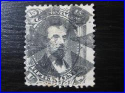UNITED STATES Sc. #98 scarce used stamp with F grill! SCV $325.00