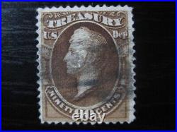 UNITED STATES Sc. #O113 scarce used Treasury Dept. Stamp! SCV $525.00