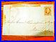 US #1 Franklin 5 cent Used On Folded Letter 1850 Bennington Vermont New York