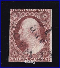 US 11 3c Washington Plum Shade Used F SCV $2000 (BB1) US 11 3c Washington Plum Shade Used F SCV $2000 (BB1)