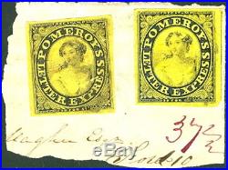 US #117L2+117L1 Pomeroys Letter Express on piece RARE