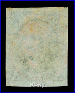 US 1847 Washington 10c black Sc# 2 used VF red grid cancel lovely stamp