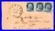 US 1860 SCOTT #24 ONE CENT FRANKLIN (x3) TIED ROCKLAND, ME. COVER TO MASS US 1860 SCOTT #24 ONE CENT FRANKLIN (x3) TIED ROCKLAND, ME. COVER TO MASS