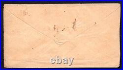 US 1860 SCOTT #24 ONE CENT FRANKLIN (x3) TIED ROCKLAND, ME. COVER TO MASS