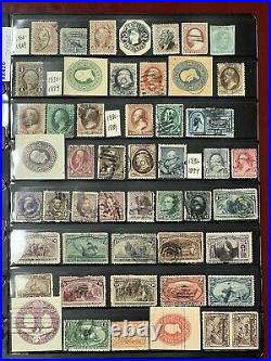 US 1860s-1890s Brilliant Collection with Back of Book Used in Stock Sheet 8X420