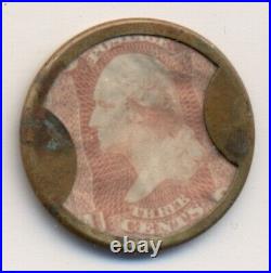 US 1861, Encased Postage, Ayer's Sasaparilla to purify the Blood, 3¢ 1861 issue