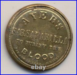 US 1861, Encased Postage, Ayer's Sasaparilla to purify the Blood, 3¢ 1861 issue