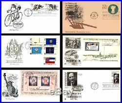 US 1930s-1980s Stamp Collection Lot of 470 FDCs First Day Covers All Scanned