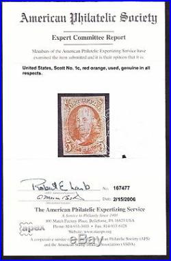 US 1c 5c Franklin Used Red Orange Shade F-VF with APS & PSE Certs SCV $9500