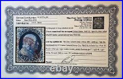 US #22 1c blue Franklin 1857 type IIIa Dbl. Transfer red carrier cancel-$2K CV