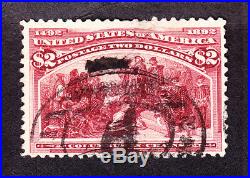 US 242 $2 Columbian Exposition Used F-VF appr SCV $575
