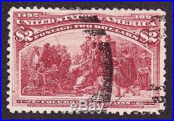 US 242 $2 Columbian Exposition Used XF SCV $600