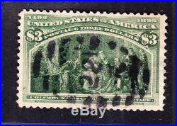 US 243 $3 Columbian Exposition Used VF SCV $800