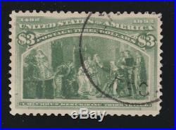 US 243 $3 Columbian Exposition Used VF-XF appr SCV $750