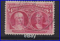 US 244 $4 Columbian Exposition Used VF-XF appr SCV $1050