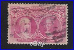 US 244 $4 Columbian Exposition Used VF-XF appr SCV $950