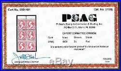 US 279Bj 2c Washington Used Full Booklet with Tab and PSAG Cert. SCV $3000