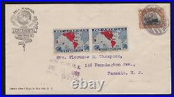 US 299 Pan-American & Pair of Expo Labels on Registered Cover to Passaic, NJ