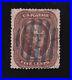 US 30A 5c Jefferson Used with Bright Blue Grid Cancel VF SCV $320 (BB1)