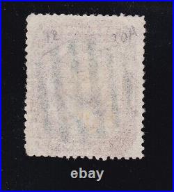 US 30A 5c Jefferson Used with Bright Blue Grid Cancel VF SCV $320 (BB1)