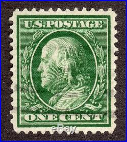 US # 331 (1908) 1c Grade Superb Nicely Centered'Benjamin Franklin