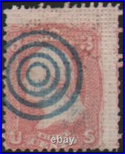 US #79 Used VF A grill over entire stamp