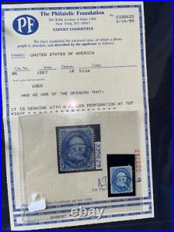 US #86 1c BENNY BOY E GRILL MASS MA CANCEL VF/XF DEEP BLUE 1867 STAMP + PF CERT US #86 1c BENNY BOY E GRILL MASS MA CANCEL VF/XF DEEP BLUE 1867 STAMP + PF CERT