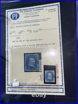 US #86 1c BENNY BOY E GRILL MASS MA CANCEL VF/XF DEEP BLUE 1867 STAMP + PF CERT US #86 1c BENNY BOY E GRILL MASS MA CANCEL VF/XF DEEP BLUE 1867 STAMP + PF CERT