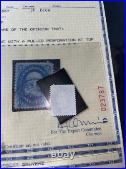 US #86 1c BENNY BOY E GRILL MASS MA CANCEL VF/XF DEEP BLUE 1867 STAMP + PF CERT US #86 1c BENNY BOY E GRILL MASS MA CANCEL VF/XF DEEP BLUE 1867 STAMP + PF CERT