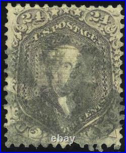 US # 99 24¢ Washington, Fine used, pieces missing, faulty, Crowe (2024)