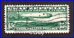 US C13 65c Graf Zeppelin Air Mail Used VF SCV $165 (003)