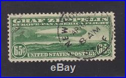 US C13 65c Graf Zeppelin Air Mail Used VF SCV $180 (002)