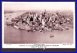 US C13 65c Graf Zeppelin on Picture Post Card of Lower Manhattan VF-XF