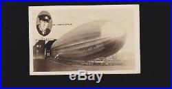 US C13 on Zeppelin & Dr. Eckener Picture Postcard VF with Flight Markings