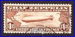 US C14 $1.30 Graf Zeppelin Air Mail Used VF-XF SCV $400