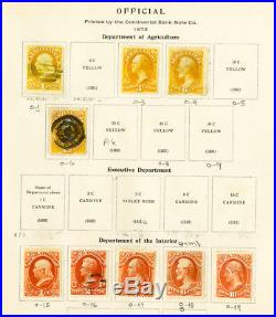 US Mint & Used Officials Stamp Collection SCV $3,300.00