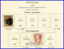 US Mint & Used Officials Stamp Collection SCV $3,300.00