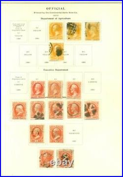 US #O3//O126, OFFICIALS Collection, on pages, mostly used, Scott $2,263.00