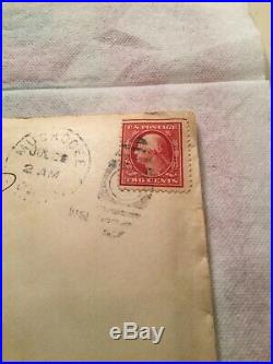 US Postage Stamp & Letter George Washington Two Cent 2¢ Rare Stamp 1910/1911