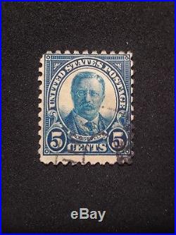 US Postage Stamp Scott's # 557 c, 5 cent Roosevelt used it has the rare 10 perf