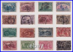 US SC #230-245 Complete Columbian Stamp Set. Used. CV $4410.20