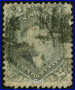 US Sc# 99 USED 24c F GRILL WASHINGTON SCARCE OF 1867 SERIES CV$ 1,600.00
