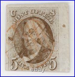 US Scott #1 Used F/VF Fine/Very Fine