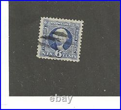 US Scott #115, 6 cent blue, Used XF-Sup, Cat $2250